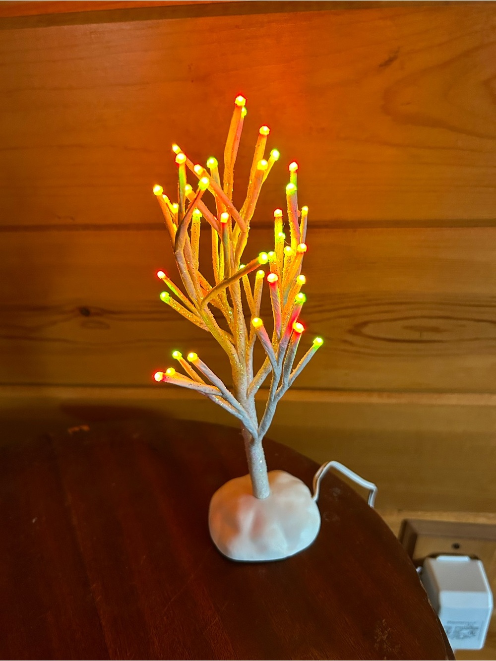Department 56 White LED Decorative Mini Tree with Colorful Tips - - Picture 2 of 3